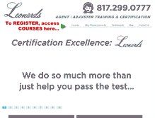 Tablet Screenshot of leonardsinsurance.com